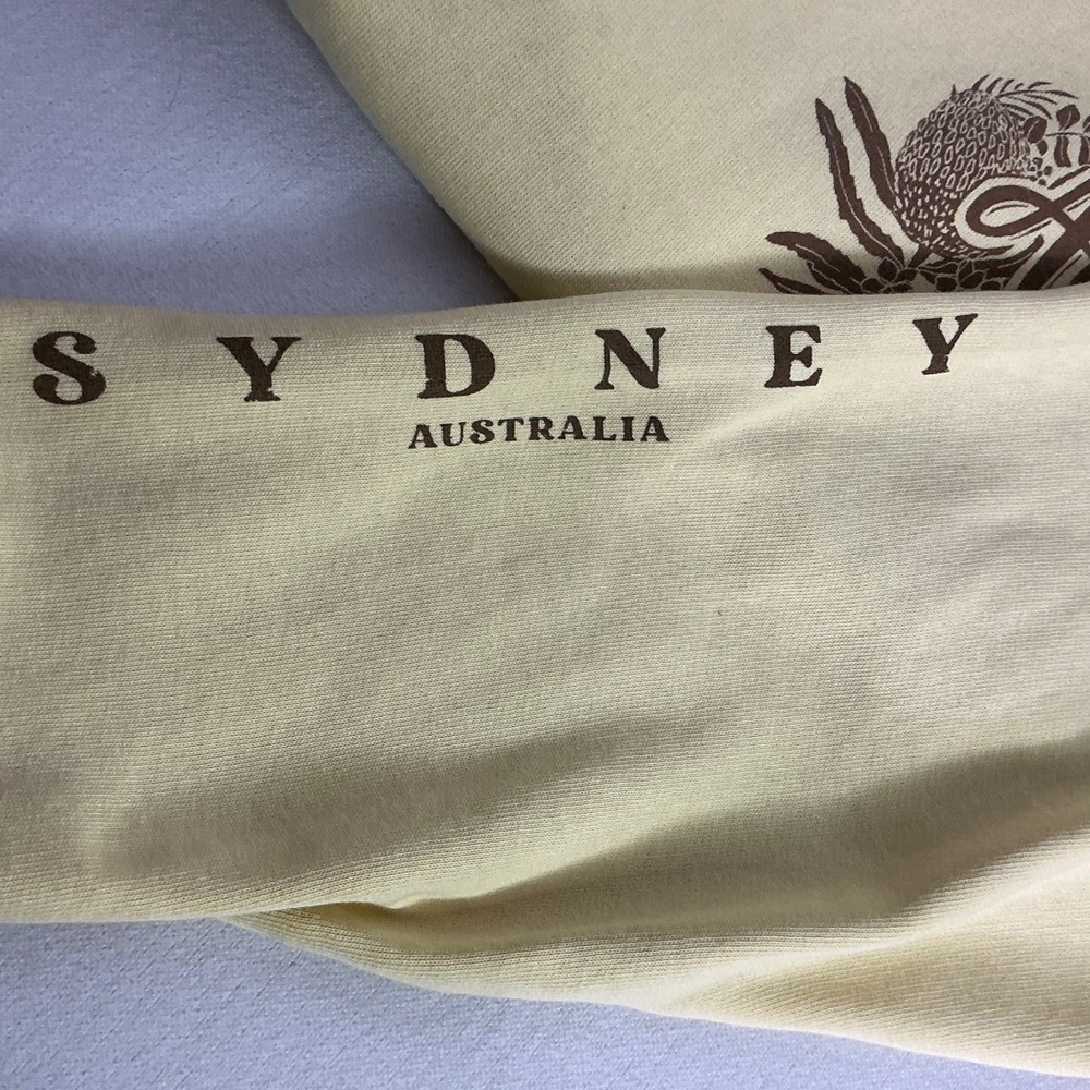 Splendid Creations Australia Floral Graphic‎ Hoodie Sydney Yellow Womens XL - Picture 5 of 11